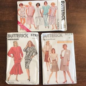3/$30 Butterick Sewing Patterns ROMPER Vntg 1980’s